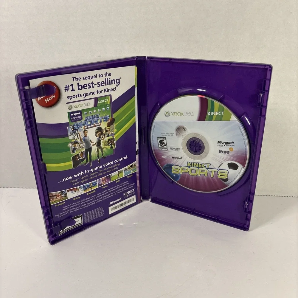 Kinect Sports Xbox 360 Game Microsoft Rare Not For Resale NTSC E10+ Bundle Copy